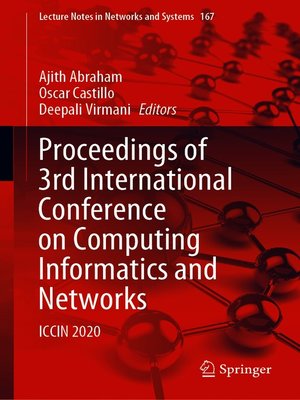 cover image of Proceedings of 3rd International Conference on Computing Informatics and Networks